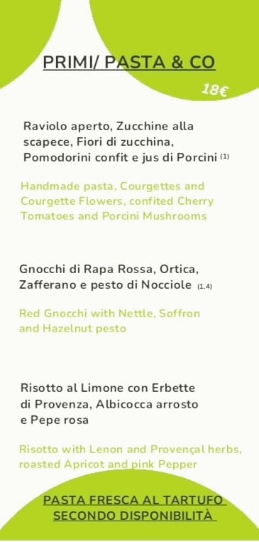 Menù Vis à VIs Orvieto