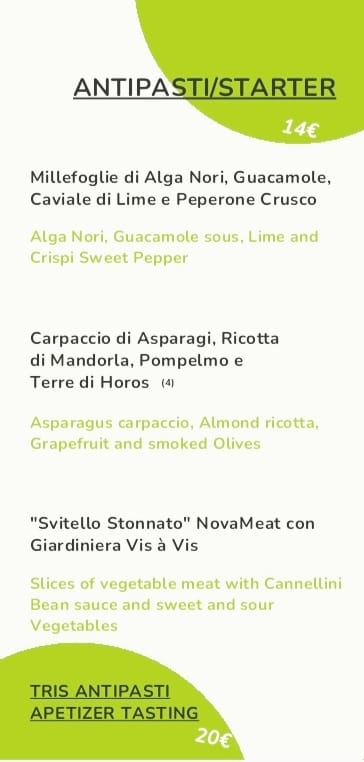 Menù Vis à VIs Orvieto