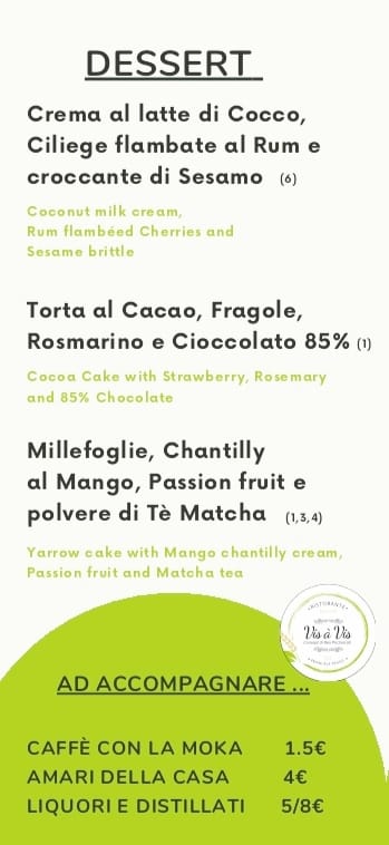 Menù Vis à VIs Orvieto